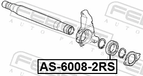 AS60082RS Febest Soporte de rodamiento intermedio del semieje delantero