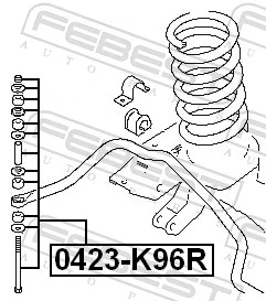 Silentblock de la barra estabilizadora para Mitsubishi Pajero SPORT I K90