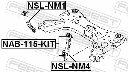 NSLNM4 Febest Soporte de viga delantera