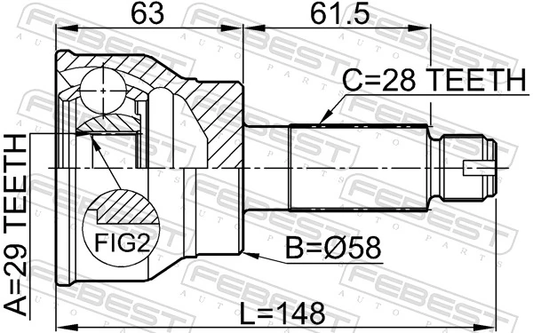  Junta homocinetica Suzuki SX4 