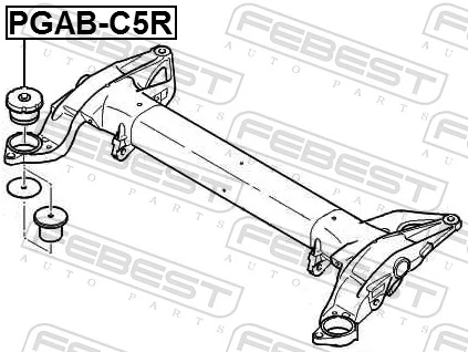 Silentblock del puente trasero para Citroen C5 I DC