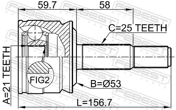 Junta homocinética para Mitsubishi Colt VI Z3A