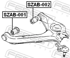 SZBS003 Polcar Silentblock de brazo de suspensión delantero inferior