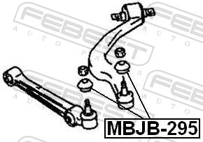 MBJB295 Febest Guardapolvo de rótula inferior