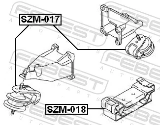 Soporte de motor trasero Suzuki Grand Vitara 