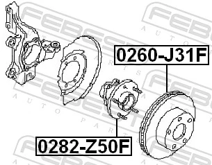 0282Z50F Febest Cubo delantero
