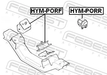 HYMPORR Febest Soporte de caja de velocidades