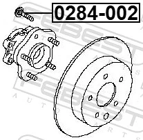 0284002 Febest Perno de cubo