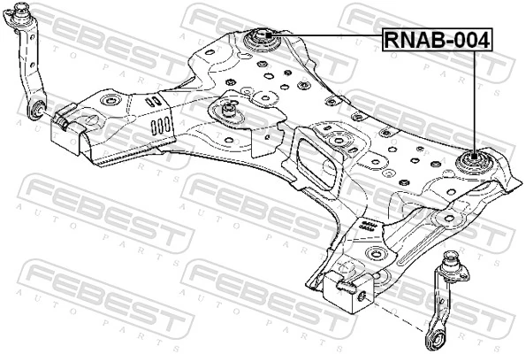 RNAB004 Febest Silentblock del puente trasero