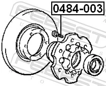 0484003 Febest Espárrago de rueda delantero