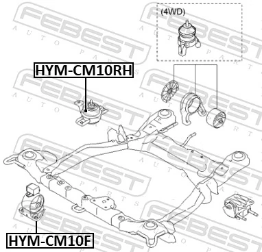 Soporte de motor delantero 890457 Kamoka