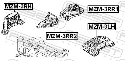 MZM3RR1 Febest Taco de motor