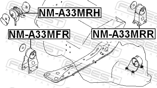 NMA33MFR Febest Soportes de motor delantero