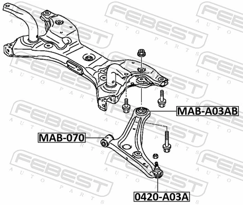 Comprar Silentblock del brazo de suspensión Mitsubishi Space Star MIRAGE A0