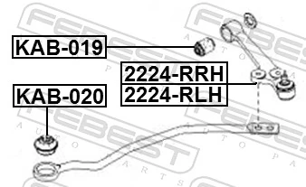  Silentblock del brazo de suspensión KIA Rio 