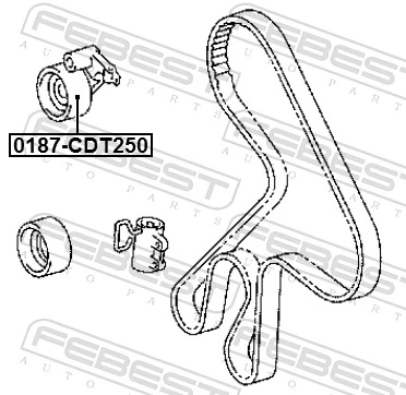 0187CDT250 Febest Rodillo de cadena