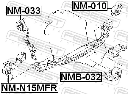 Soporte de motor delantero Nissan Sunny III familiar (Y10) (1990 - 2000) precio, desde 15,43 EUR