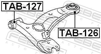 TAB127 Febest Silentblock de brazo de suspensión delantero inferior