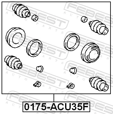 Kit de reparación, pinza de freno delantero Lexus RX 300/330/350/400H SUV (U3) (2003 - 2008) precio, desde 19,81 EUR