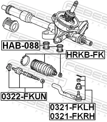 0321FKRH Febest Rótula de dirección