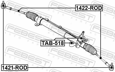1422ROD Febest Barra de direccion coche