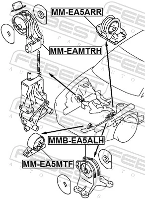 MMBEA5ALH Febest Cojín del motor