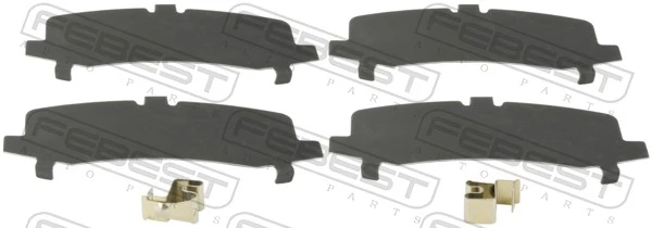 0103GRJ150R Febest Chapa antirruido de sujeción de pastilla de freno trasera