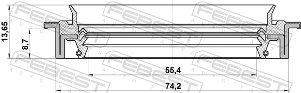N2315 Musashi Retén del piñón del diferencial trasero