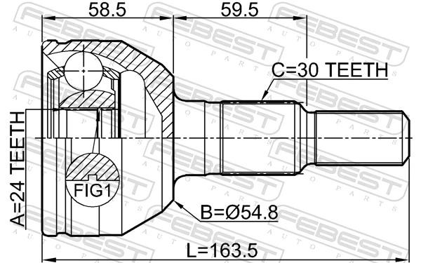 3210SRX Febest Junta homocinética