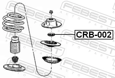 CRB002 Febest Rodamiento, copela amortiguador delantero