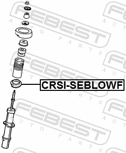 CRSISEBLOWF Febest Aislador de resorte trasero inferior de goma