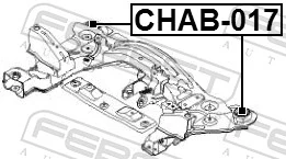 CHAB017 Febest Silentblock del puente trasero