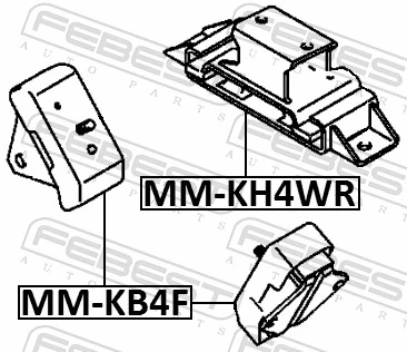 MMKH4WR Febest Soporte de caja de velocidades