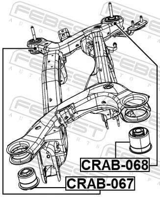 CRAB068 Febest Silentblock del puente trasero