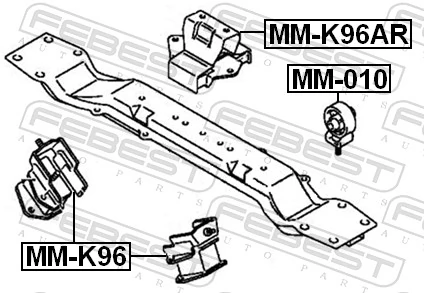 MM010 Febest Soporte de la caja de transferencia