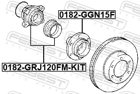 0182GGN15F Febest Cubo delantero