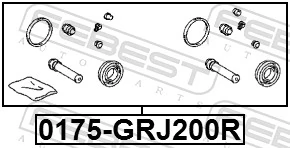 0175GRJ200R Febest Kit de reparación de frenos trasero