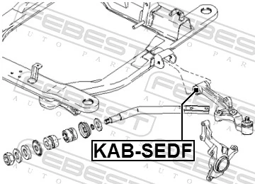 KABSEDF Febest Silentblock de brazo de suspensión delantero inferior