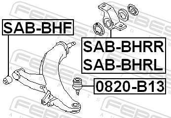 Silentblock de brazo de suspensión delantero inferior para Subaru Forester I S10, SF