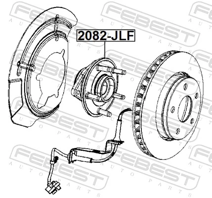 2082JLF Febest Cubo delantero