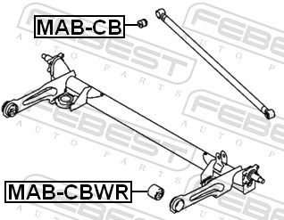 MABCBWR Febest Silentblock del puente trasero