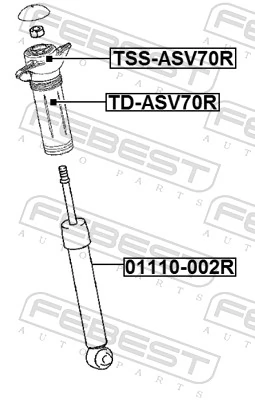 Soporte amortiguador trasero para Toyota RAV4 V A5,H5