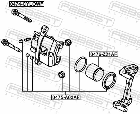 Kit de reparación, pinza de freno delantero Mitsubishi Space Star MIRAGE hatchback (A0) (2012 - 2014) precio, desde 8,00 EUR