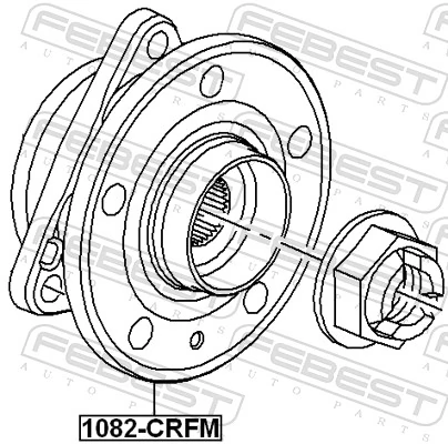 1082CRFM Febest Cubo delantero