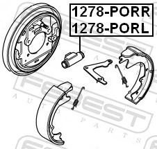 1278PORL Febest Cilindro de freno de rueda trasera