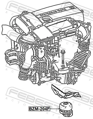 Taco de motor delantero Mercedes E 