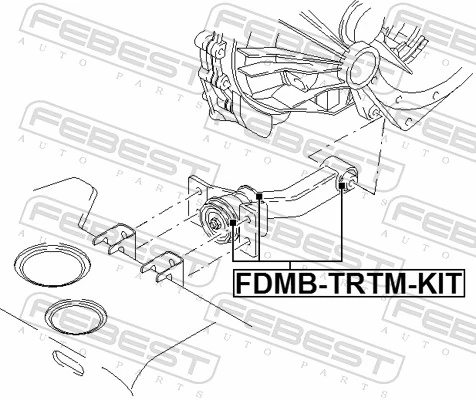 FDMBTRTMKIT Febest Silentblock del soporte trasero del motor