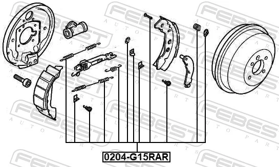 Juego de montaje, zapatas de freno traseras Renault DUSTER I