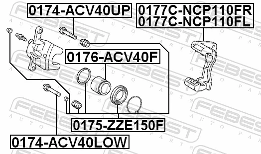 0177CNCP110FR Febest Soporte, pinza de freno delantera