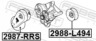 2987RRS Febest Tensor de correa de alternador